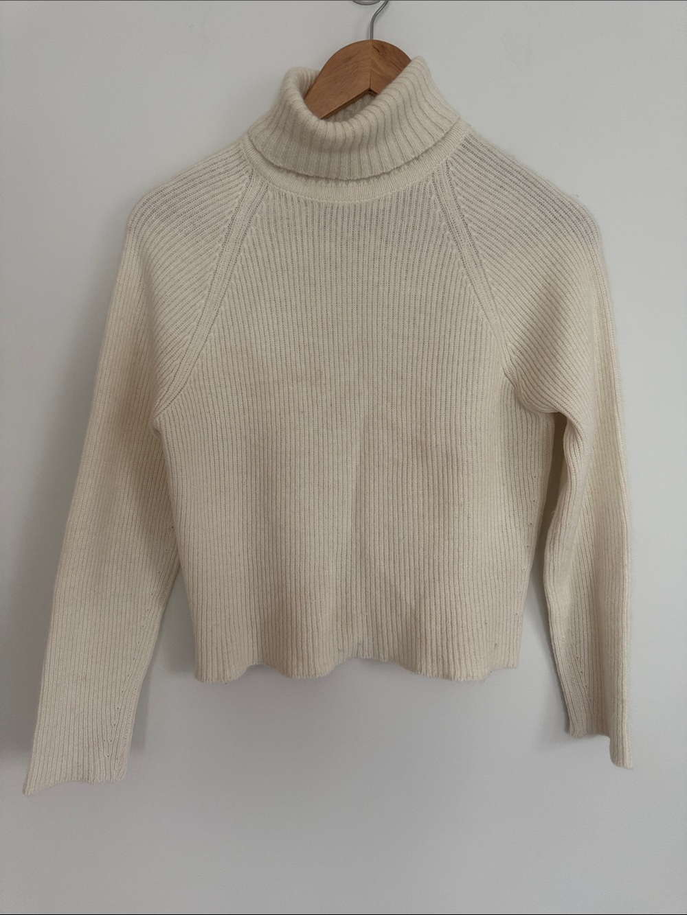 PARKHURST Women Ivory Long Sleeve Knit Pullover Turtleneck Sweater Size L